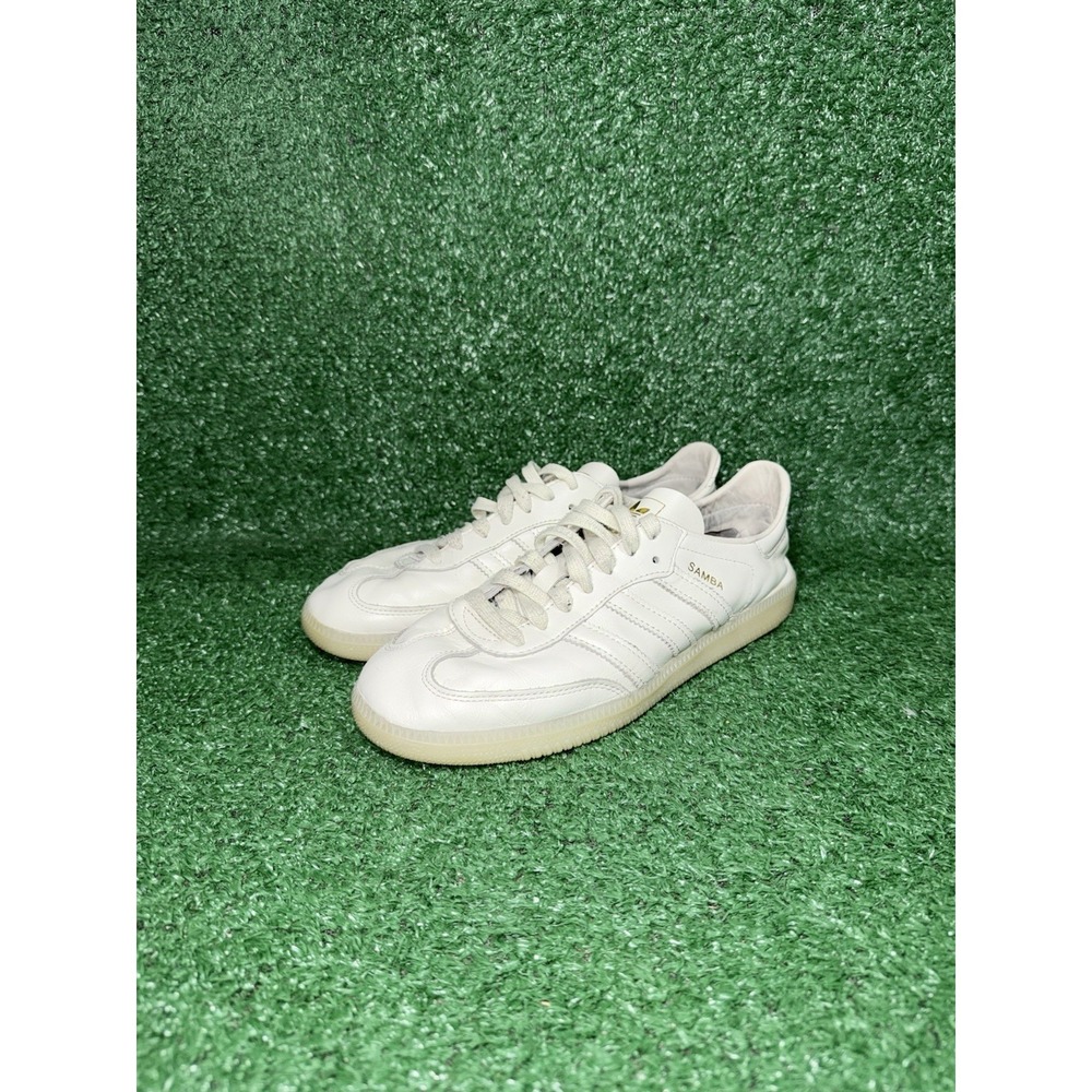 Adidas Samba Womens 8.5 Mens 7 White Leather Casual Shoe Comfort Walking Sneaker - Picture 10 of 15